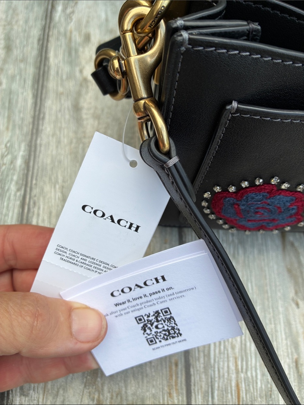 Coach Tabby Shoulder Bag 26 With Embroidered Americana Roses Purse - Picture 13 of 13